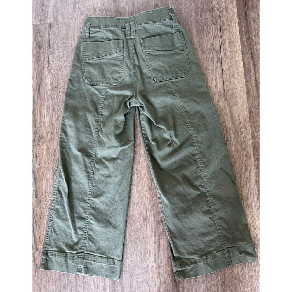 Democracy Ab Solution Olive Green Wide Leg Cargo Utility Pants Wide Leg Size 4 - Picture 6 of 9